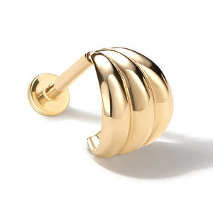 Gemnel Hot Selling Boucles d'oreilles en argent sterling 925 plaqué or 18 carats en forme de griffes - Product Image 4