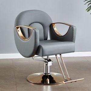 Sillón de Peluquería Hidráulico Moderno con Reposabrazos Dorados para Salón de Belleza, Barbería y Peluquería - Product Image 2
