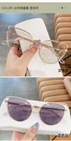 8330 nouvelles lunettes de soleil rétro yeux de chat pour femmes coréenne rue mode diamant visage forme Match lunettes décoratives-8330