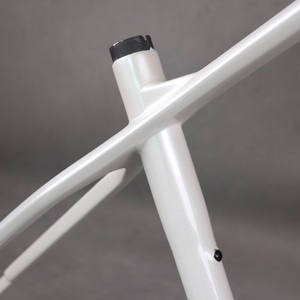 Cadre de vélo de montagne à suspension arrière rigide en fibre de <span class=keywords><strong>carbone</strong></span> Pearl White+Logo 29er 148mm avec câblage interne, boîtier de pédalier T47, patte de dérailleur UDH - Product Image 4