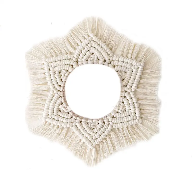 Limited Time Promotion Macrame Wall Hanging Mirror Decor