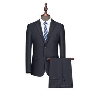 Trajes Formales de Negocios para Hombre de Alta Calidad 2025, Corte Entallado, Transpirables, Tallas Grandes, con Abertura Trasera y Tela de Lana Peinada - Product Image 4