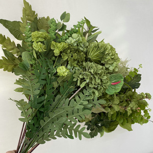 Flores Artificiales Verdes Queyiyi, Decoración de Boda con Temática Forestal, Arreglos Florales de Seda y Plástico, Accesorios para Fotografía - Product Image 2