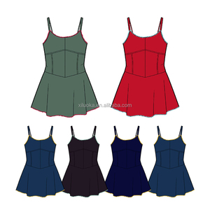 Abito Yoga in Tessuto per Ragazze ad Asciugatura Rapida, Logo Personalizzato, MOQ Basso, Pantaloncini Incorporati, Senza Maniche, Outfit Estivo per Ragazze, Spedizione Veloce - Product Image 3