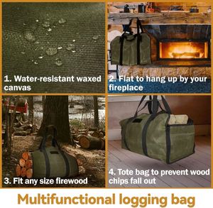 Échantillon Gratuit : Sac de Transport Robuste pour Bois de Chauffage Oxford – Grand Sac Fourre-tout pour Brasero, Camping et Bois d'Intérieur - Product Image 5