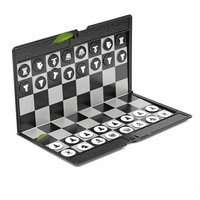 Jeu d'échecs magnétique international, style portefeuille, plateau pliable, mini jeu d'échecs portable de voyage