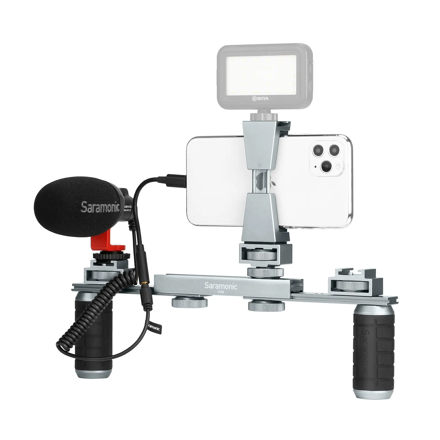 Saramonic VGM Professional vlogging kit for Camera Smartphone Video Recording with condenser Microphone LED Light Mini Tripod