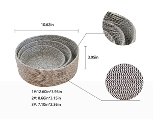 Droit Ontwerp Katoenen Touwbakmanden Lege Opbergdozen Voor Geschenken En Dekens - Product Image 6