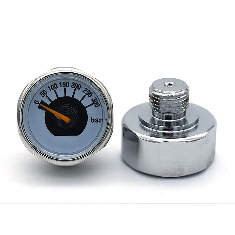 Hexagon type 300bar 400bar Paintball mini air pressure gauge