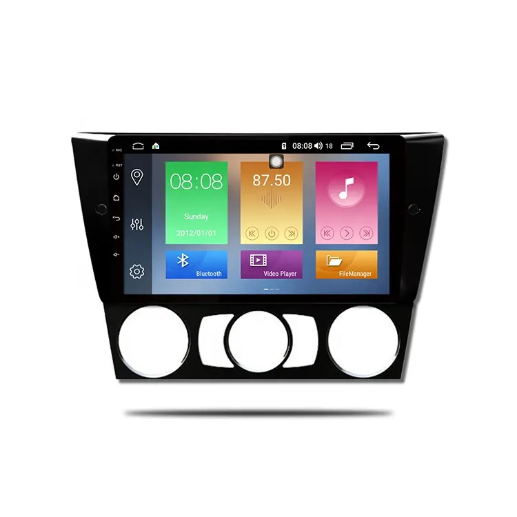 IOKONE-Radio con GPS para coche, Radio con reproductor DVD, Android 9,0, 8 pulgadas, estéreo, pantalla táctil de 8 núcleos, para BMW E90