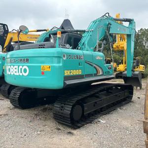 Excavatrice sur chenilles hydraulique Kobelco SK200D d'occasion d'origine japonaise, 20,6 tonnes, de taille moyenne, matériel de construction d'occasion, peu utilisée - Product Image 1