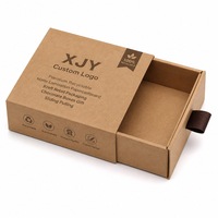 XJY Carton laminé mat recyclable de qualité supérieure avec logo personnalisé Emballage de détail Kraft Boîtes de chocolat Tirage coulissant cadeau