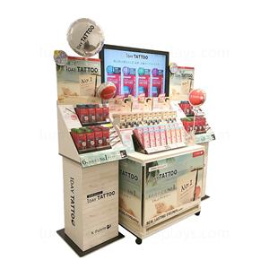 Exhibidores de Tienda de Alta Gama con Pantalla LED Personalizable para Cosméticos y Cuidado de la Piel, Estante Modular de Piso - Product Image 2