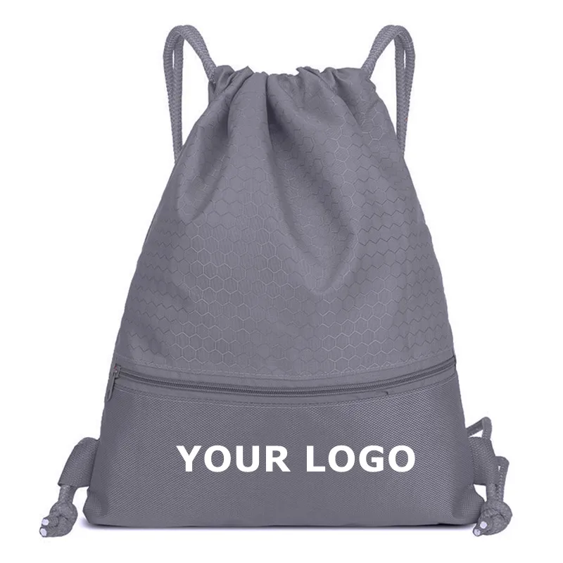 Custom Hot Man Women poliestere String coulisse zaino Cinch Sack Gym Tote Bag School Sport Bag nuovo stile