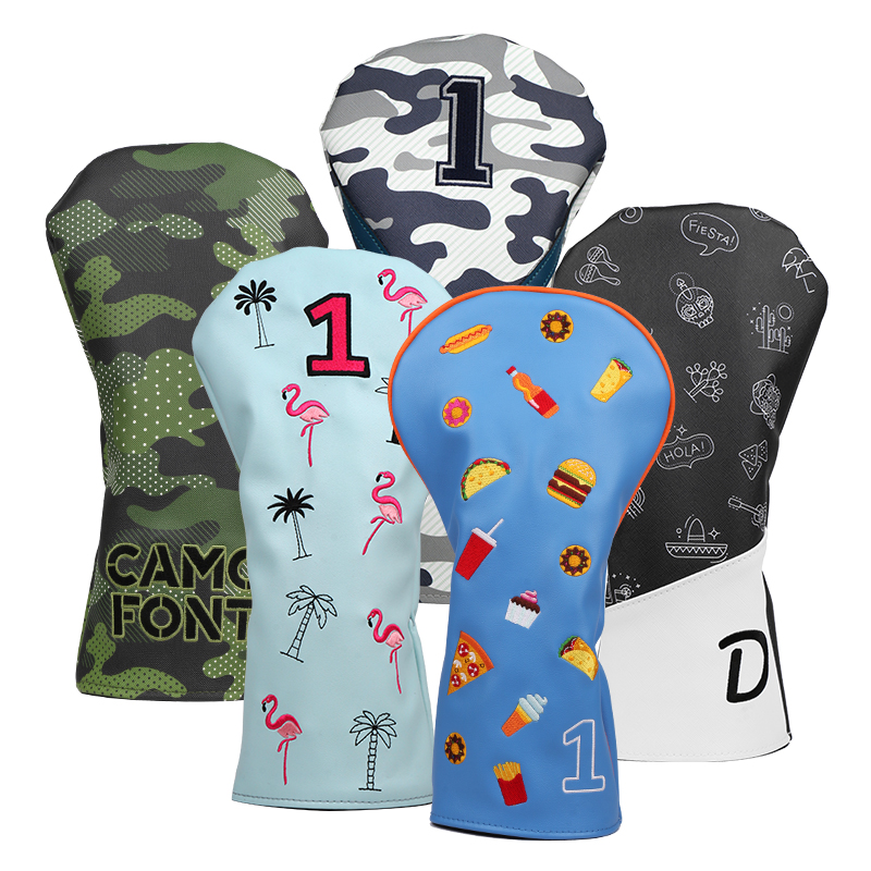 2023, новый дизайн, оптовая продажа, искусственная кожа, аксессуары для клюшек для гольфа, головной убор для гольфа