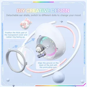 Auriculares Bluetooth Onikuma T302 Más Vendidos - Carcasa Extraíble DIY, Luz RGB, Baja Latencia, Auriculares para Juegos y Bluetooth 5.3 - Product Image 3