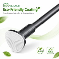 Tringle à rideau réglable YIJIALE brevetée sans outils, 32 mm, 2,1-2,6 m, en acier au carbone résistant à la rouille, pour chambre à coucher