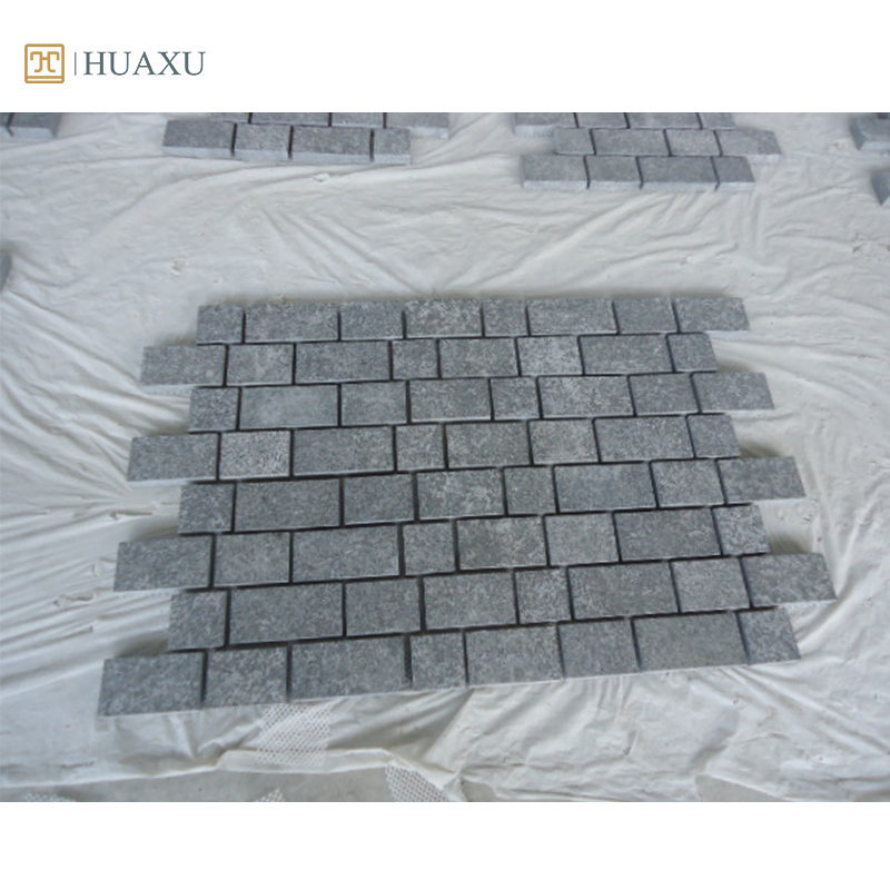 Huaxu, китайский поставщик, G684, базальтовая булыжная брусчатка на сетке, брусчатка, черная базальтовая брусчатка