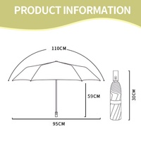 Paraguas Plegable Automático de Alta Calidad para Mujer, con Protección UV, 8 Varillas, Logotipo Personalizado, Diseño Original, para Lluvia y Sol, Venta al por Mayor