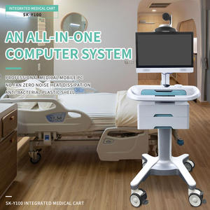 Sonka - Máquina de glicometro e tele-saúde, dispositivo médico com vídeo HD, carrinho médico de plástico com 2 gavetas, carrinho de plástico para telemedicina, coreano, T100 - Product Image 3
