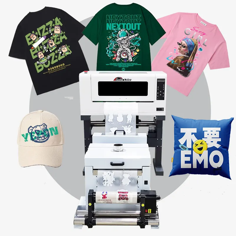 Dual Xp600 Heads T-Shirt Dtf Printer 30Cm Roll Inkjet Printers Dtf Textile Digital Printing For T Shirt Printing