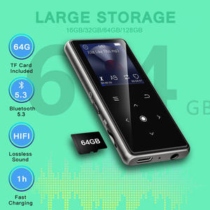 BENJIE Lecteur MP3 1.8 pouces avec enregistreur de musique à petit écran BT5.3 et format <span class=keywords><strong>audio</strong></span> WAV supportant la voix - Product Image 2