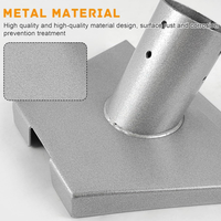 Kit de Montaje Starlink Gen3 - Paquete Plateado, Soporte de Techo, Base Triangular Metálica, Conector de Tubo