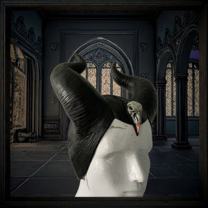 Bruja malvada gótica negro oscuridad cabeza cuerno Cosplay fiesta <span class=keywords><strong>mal</strong></span>éfica máscara de látex casco para adulto - Product Image 6