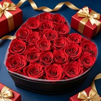 Bouquet personnalisable en forme de cœur de roses éternelles pour la Fête des Mères, la Saint-Valentin, les mariages - Romantique et naturel