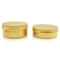 Leer 15ml 30ml 50ml 60ml 100ml 150ml Aluminium-Cremeglas Gold Schwarz Weiß 2 Unzen Kosmetik-Aluminiumglas für Kerzenaugencreme