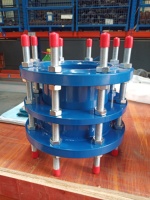 VEYRON Promotion : Raccord mécanique à double bride en fonte ductile et acier au carbone pour tuyaux, avec vérin hydraulique de démontage par expansion pour l'eau