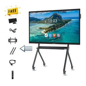 4K 75 'Sistema Android Precio barato de pizarra electrónica portátil inteligente interactiva Pizarra digital Pantalla táctil para el aula - Product Image 2