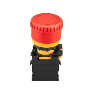 Interrupteur d'arrêt d'urgence en plastique à bouton poussoir tête de champignon rouge, momentané NO/NC, 22 mm - Product Image 4