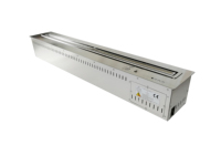 Insert de cheminée bioéthanol intelligent de 1000 mm avec télécommande en acier inoxydable pour hôtel, villa, intérieur
