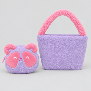 Elegante Bolso de Mano 2 en 1 para Bebé, Diseño de Panda, de Felpa y Poliéster, Portátil, Casual, para Viajes y Uso Diario - Product Image 6