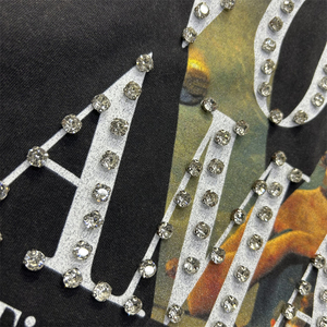 Streetwear Fashion Print Logo Men's <b>Rhinestone</b> Acid Wash Tank <b>Top</b> Gym Wear Tank <b>Top</b> Gym Sleeveless T-Shirt Applique Vest for Men - Product Image 6