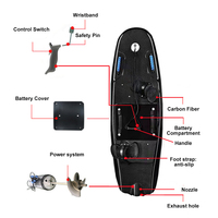 Planche de surf électrique intelligente en fibre de carbone, longue autonomie, planche de ski nautique à moteur, planche motorisée pour utilisation en mer