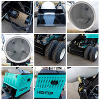 CE HT-800 Certifié Meilleure Vente Bétonnière Hydraulique à Roues Compacte pour Usage Domestique avec Pompe et Moteur Essence 380L Haute Performance