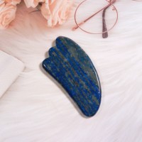 HZ Gua Sha en quartz rose et lapis-lazuli, outil Gua Sha en forme de griffe, Gua Sha authentique et original