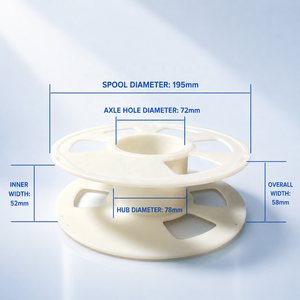 Bobina de Plástico Vacía al por Mayor para Filamento de Impresora <span class=keywords><strong>3D</strong></span>, 1kg, Reutilizable, para Línea de Extrusión Industrial - Product Image 4