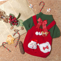 Vente en gros d'usine de sweat à capuche en velours épais mignon ensemble de Noël arc chat vêtements d'hiver pour animaux de compagnie
