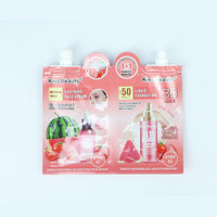 Sachet d'échantillon laminé en plastique de feuille d'aluminium personnalisée, sacs d'emballage de crème liquide pour le visage crème solaire soins de la peau pochette à bec verseur cosmétique