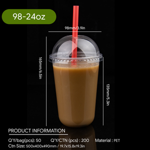 工場卸売 98mm口径 使い捨てPET透明プラスチックカップと容器 - Product Image 6