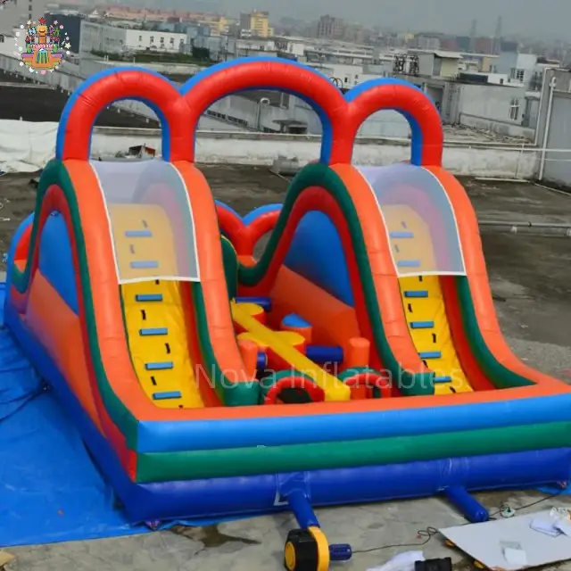 Kép Inflatable cả cạnh tranh các chướng ngại vật với Slide