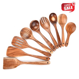 Ensemble d'ustensiles de cuisine en bois, de haute qualité, résistante à la chaleur, ustensiles chinois - Product Image 4