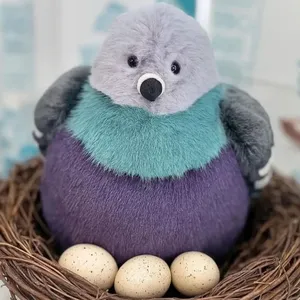Peluche de Paloma Gorda de 23 cm, Juguete de Peluche de Dibujos Animados, Muñeco de Pájaro Esponjoso con Relleno de Algodón PP, Regalo de Navidad, Adorno para Mascotas - Product Image 4