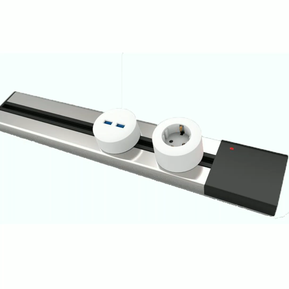OEM Universal Multi Smart Office Desk Power Rail Track System Electric ...