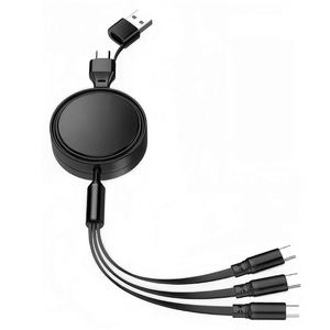 Logo personnalisé 5 1 <span class=keywords><strong>c</strong></span>âble de données de chargement universel rétractable multi-usage <span class=keywords><strong>3i</strong></span> N1 pour téléphone Micro Type-<span class=keywords><strong>C</strong></span> USB chargeur métal écouteur - Product Image 1