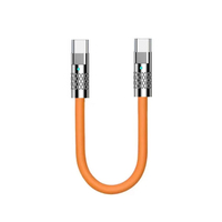 Nuevo Cable Corto Portátil TPE 2026 Popular con Carga Rápida Tipo C e Indicador Luminoso para iPhone 17 y Power Bank