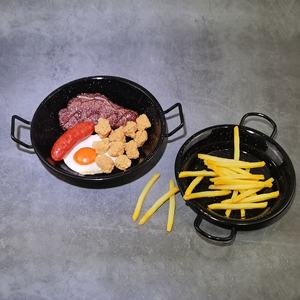 Poêle à <span class=keywords><strong>paella</strong></span> en émail Poêle à <span class=keywords><strong>paella</strong></span> en acier au carbone Poêle à fruits de mer Olla Crevettes de camping pour cuisinière à gaz à induction Céramique - Product Image 6